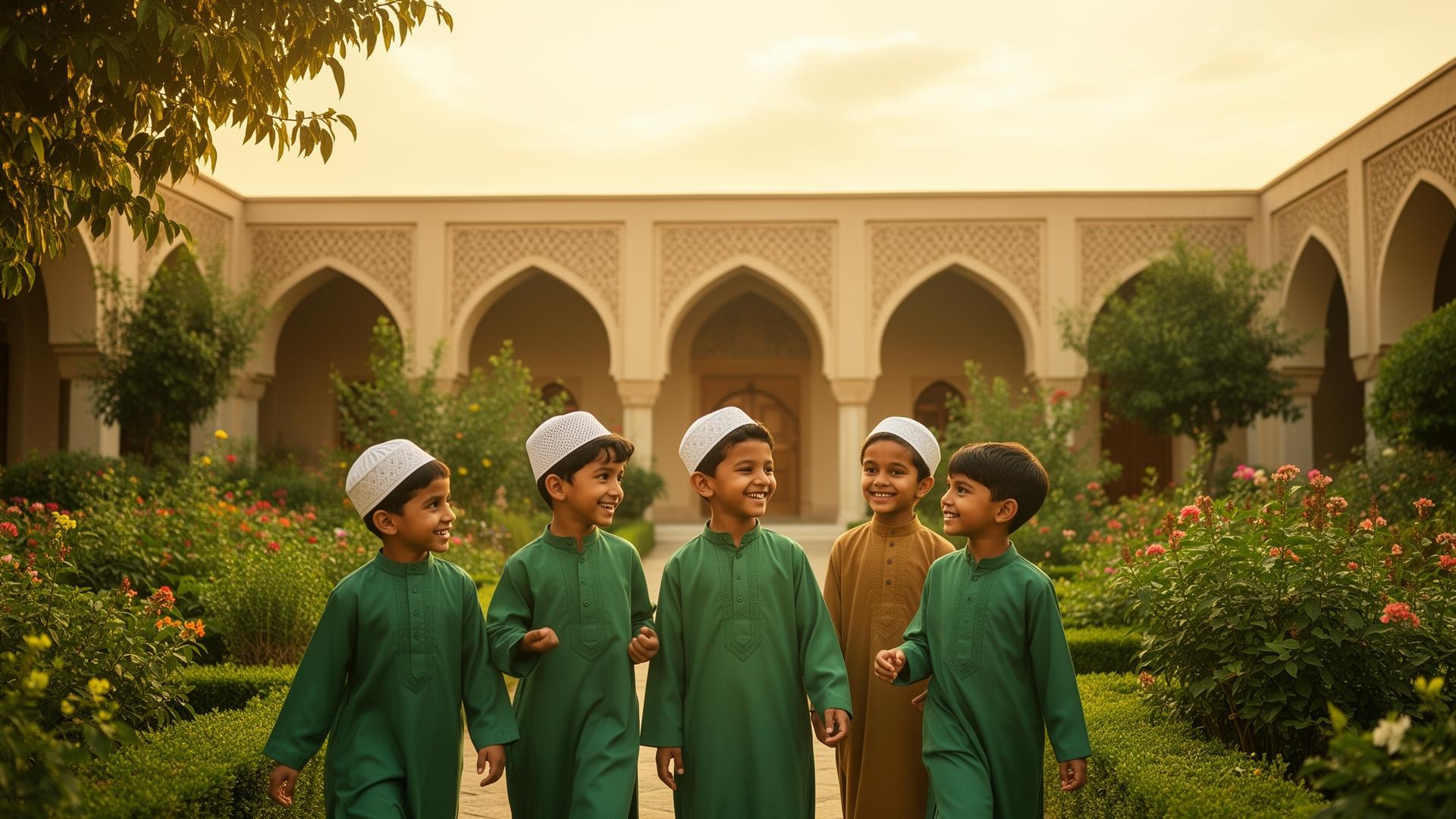 Orphan children smiling